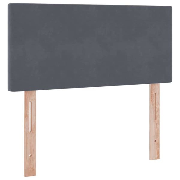 Bett mit Stauraum und LED Dunkelgrau 90x200 cm
