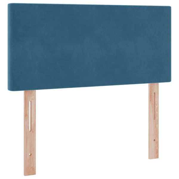 Bett mit Stauraum und LED Dunkelblau 90x200 cm