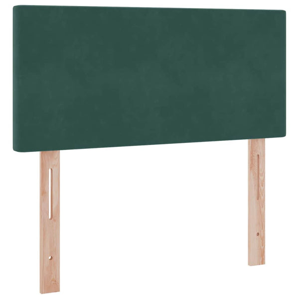 Bett mit Stauraum LED Dunkelgrün 100x200 cm Samt