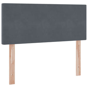 Bett mit Stauraum und LED Dunkelgrau 120x190 cm