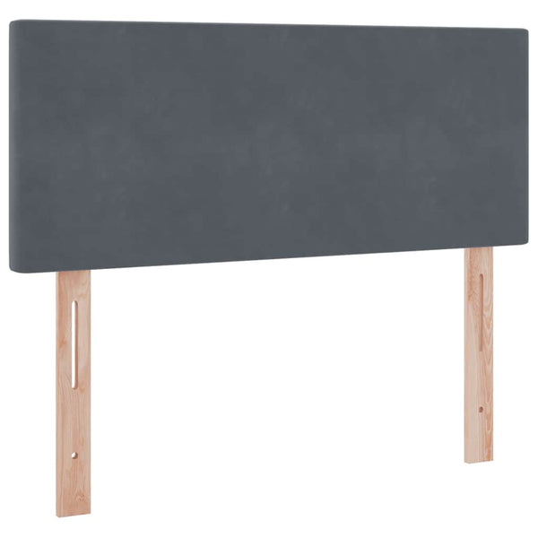 Bett mit Stauraum und LED Dunkelgrau 120x190 cm
