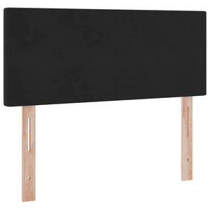 Bett mit Stauraum LED Schwarz 120x190 cm Samt