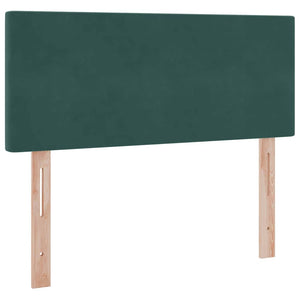 Bett mit Stauraum LED Dunkelgrün Samt 120x190