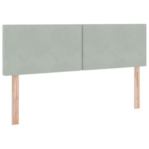 vidaXL Bed with Storage and LED Light Grey 140 x 190 cm Velvet