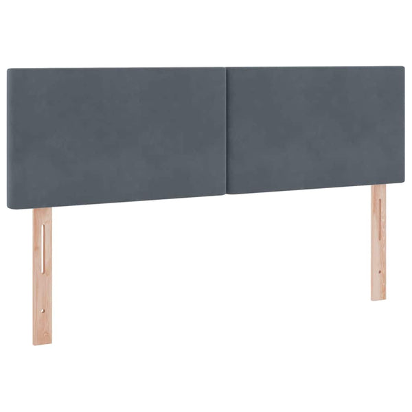 vidaXL Storage Bed with LED Dark Grey 140 x 190 cm Velvet