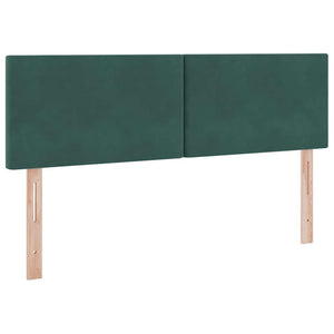 vidaXL Storage Bed with LED Dark Green 140 x 190 cm Velvet