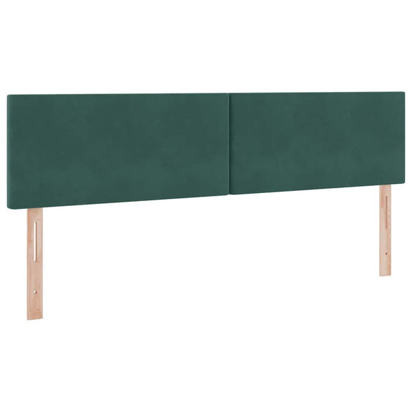 vidaXL Storage Bed with LED Dark Green 180 x 200 cm Velvet
