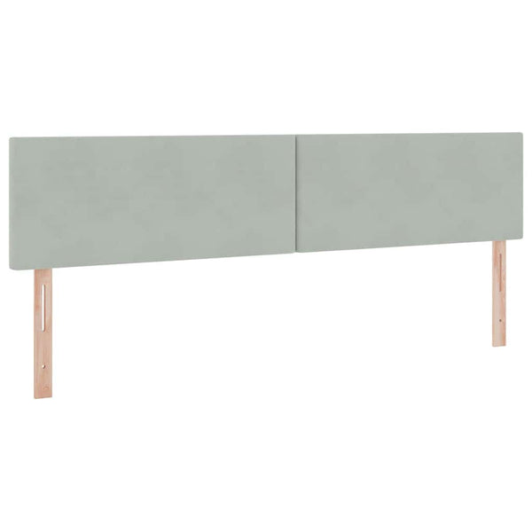 vidaXL Storage Bed with LED Light Grey 200 x 200 cm Velvet
