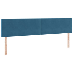 vidaXL Storage Bed with LED Dark Blue 200 x 200 cm Velvet