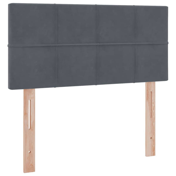 vidaXL Storage Bed with LED Dark Grey 90 x 200 cm Velvet