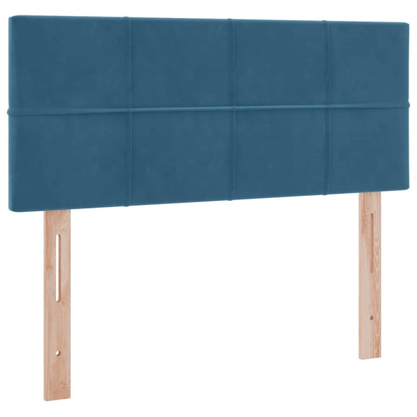 vidaXL Storage Bed with LED Dark Blue 120 x 200 cm Velvet