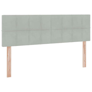 vidaXL Storage Bed with LED Light Gray 140 x 190 cm Velvet