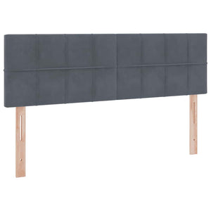 vidaXL Bed with Storage and LED Dark Grey 140 x 190 cm Velvet