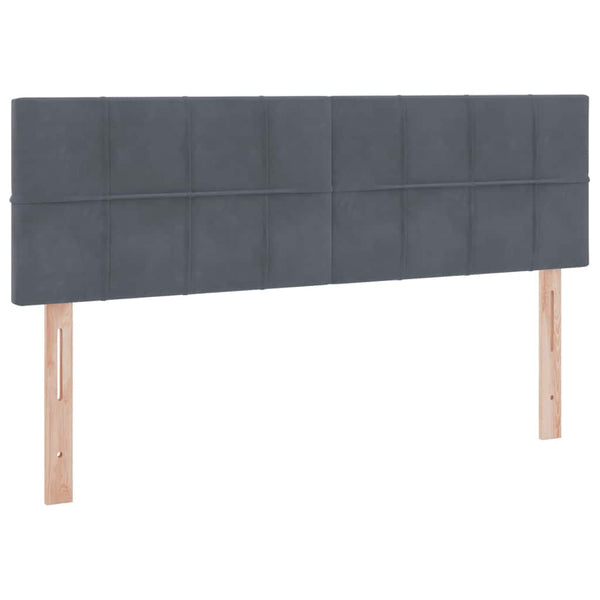 vidaXL Bed with Storage and LED Dark Grey 140 x 190 cm Velvet