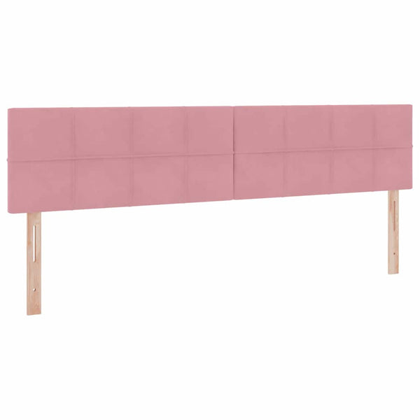 vidaXL Storage Bed with LED and Headboard Pink 200 x 200 cm Velvet