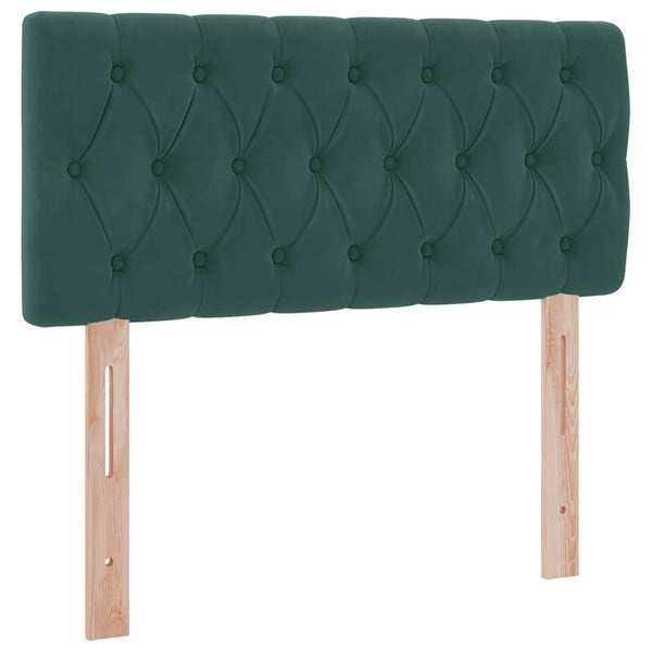 vidaXL Bed with Storage and LED Dark Green 90 x 200 cm Velvet