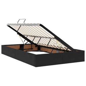 vidaXL Storage Bed with LED Black 120 x 200 cm Velvet