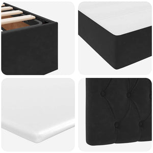 vidaXL Bed with Storage and LED Black 200 x 200 cm Velvet