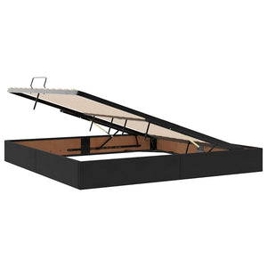 vidaXL Bed with Storage and LED Black 200 x 200 cm Velvet