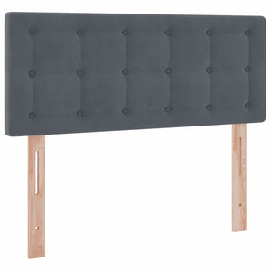 vidaXL Bed with Storage and LED Dark Grey 120 x 190 cm Velvet