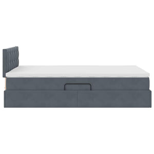 vidaXL Bed with Storage and LED Dark Grey 120 x 190 cm Velvet