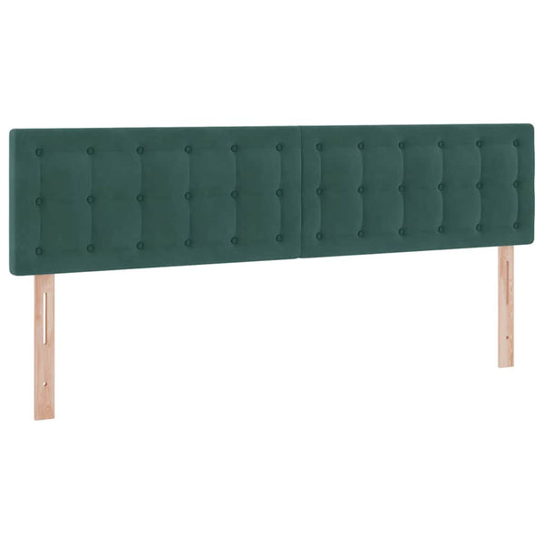 vidaXL Bed with Storage and LED Dark Green 160 x 200 cm Velvet