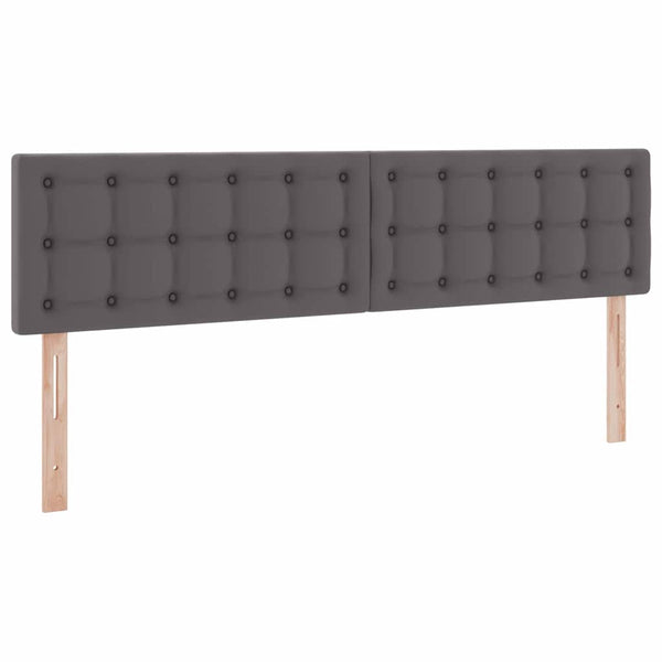 vidaXL Storage Bed with LED Grey 200 x 200 cm Faux Leather
