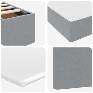 vidaXL Bed with LED Strips Light Gray 180 x 200 cm Fabric