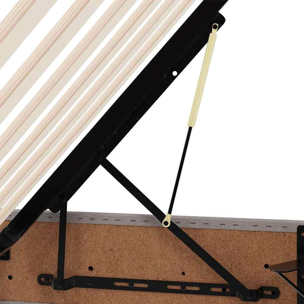 vidaXL Bed with LED Strips with Headboard Taupe 180 x 200 cm Fabric