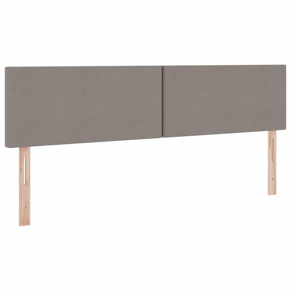 vidaXL Bed with LED Strips with Headboard Taupe 180 x 200 cm Fabric