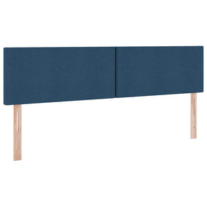 vidaXL Bed with LED Strips Headboard Blue 200 x 200 cm Fabric