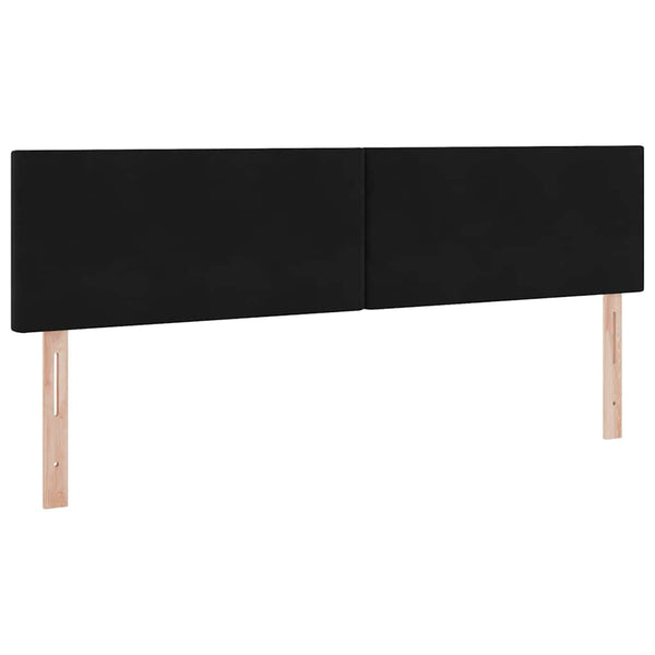 vidaXL Bed with LED Strips Black 180 x 200 cm Velvet