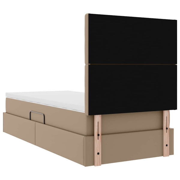vidaXL Storage Bed Cappuccino 90 x 190 cm Faux Leather
