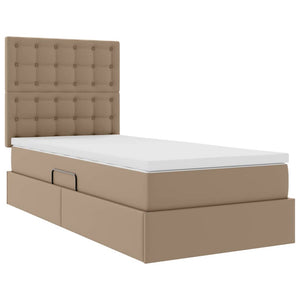 vidaXL Storage Bed Cappuccino 100 x 200 cm Faux Leather