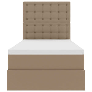 vidaXL Storage Bed Cappuccino 100 x 200 cm Faux Leather