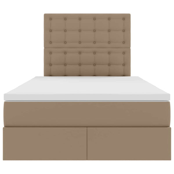 vidaXL Storage Bed Cappuccino 120 x 190 cm Faux Leather