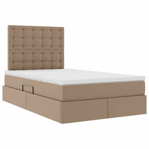 vidaXL Storage Bed Cappuccino 120 x 200 cm Faux Leather