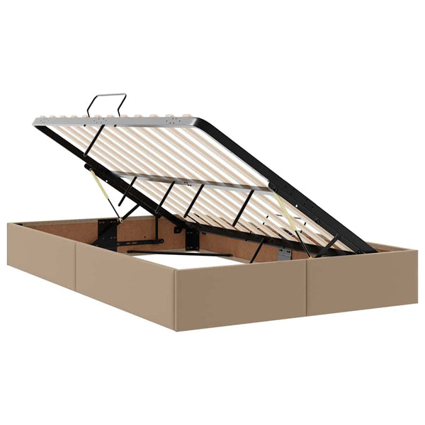 vidaXL Storage Bed Cappuccino 120 x 200 cm Faux Leather