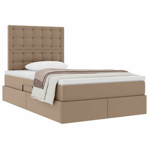 vidaXL Storage Bed Cappuccino 120 x 200 cm Faux Leather