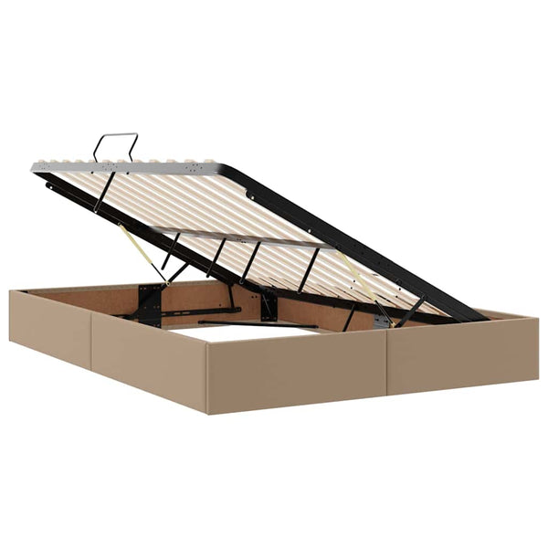 vidaXL Storage Bed Cappuccino 140 x 200 cm Faux Leather