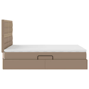 vidaXL Storage Bed Cappuccino 140 x 200 cm Faux Leather