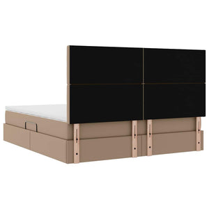 vidaXL Storage Bed Cappuccino 160 x 200 cm Faux Leather