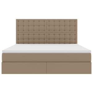vidaXL Storage Bed Cappuccino 160 x 200 cm Faux Leather