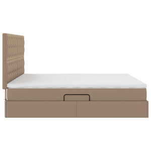 vidaXL Storage Bed Cappuccino 160 x 200 cm Faux Leather