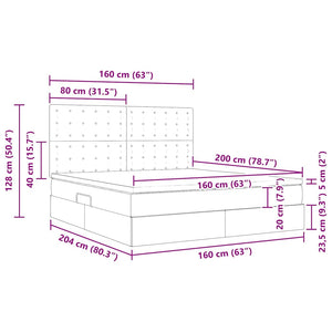 vidaXL Storage Bed Cappuccino 160 x 200 cm Faux Leather