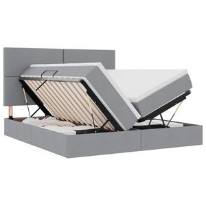 vidaXL Storage Bed with Headboard Light Grey 180 x 200 cm Faux Leather