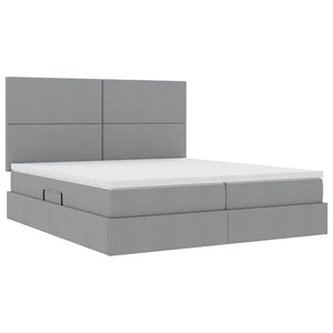 vidaXL Storage Bed with Headboard Light Grey 180 x 200 cm Faux Leather