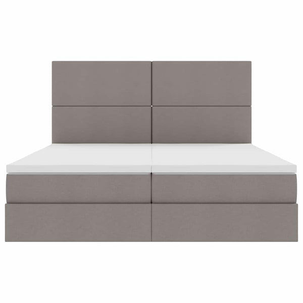 vidaXL Storage Bed with Headboard Taupe 180 x 200 cm Faux Leather