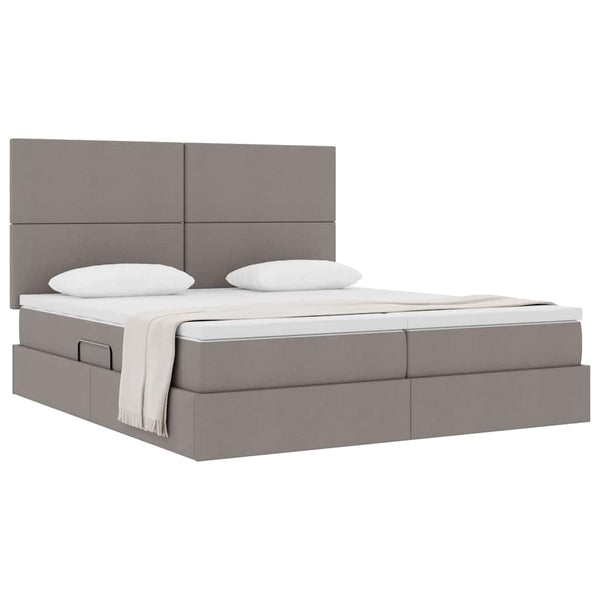 vidaXL Storage Bed with Headboard Taupe 180 x 200 cm Faux Leather