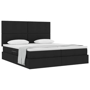 vidaXL Storage Bed with Headboard Black 200 x 200 cm Faux Leather